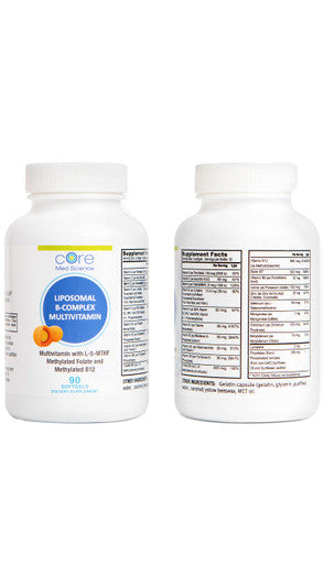 Liposomal Active B-Complex and Minerals Multivitamin by Core Med Science - 90 Softgels - Complete Multivitamin Supplement