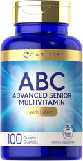 Carlyle Senior Multivitamin For Over 60 100 Caplets With Lutein & Lycopene Abc Advanced Supplement For Men And Women Non-Gmo, Gluten Free