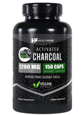 Healthfare Activated Charcoal Capsules 1200Mg | 150 Capsules | Derived From Coconut Shells | Highly Absorbent | Non-Gmo | Made In The Usa