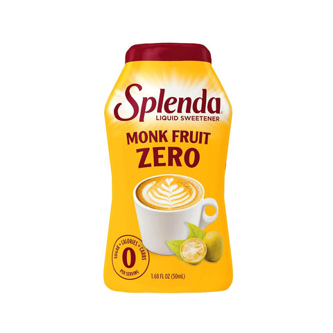 SPLENDA Monk Fruit Liquid Zero Calorie Sweetener Drops, 3.38 Fl Oz Bottle (Pack of 2)