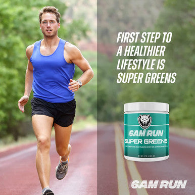 6AM RUN Super Greens Powder Superfood Powder Dietary Supplement Vegetable Powder Powder Drink Mix Nutrient Dense Powder Plant Based Organic Greens Powder