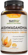 Ashwagandha Immune Support Maximum Potency Made with Organic Ashwagandha for Vitality Sleep Immune Support with Vitamins C B E Elderberry Turmeric Powerful Immune Boosters