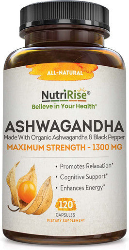 Ashwagandha Turmeric with Ginger Maximum Strength to Support Relaxation and Wellbeing GlutenFree Adaptogenic Supplement for Immune Sleep Support for Women Men Adults