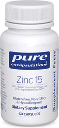 Pure Encapsulations Zinc 15 Mg - Zinc Picolinate Supplement For Immune System Support, Growth & Development - For Wound Healing - With Premium Zinc Picolinate - 60 Capsules