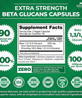 Zazzee Extra Strength 1,3/1,6 Beta Glucans, 1000 Mg, 100% Concentrated, 90 Vegan Capsules, Supports A Healthy Immune System, 100%