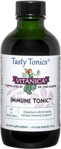 Vitanica Immune Tonic Black Elderberry 2000mg Echinacea Immune Support Non-GMO Vegetarian 4 Ounce (Packaging May Vary)