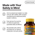 Turmeric Curcumin with Black Pepper Extract 1500mg Highest Potency High Absorption Joint & Healthy Inflammatory Support with 95% Curcuminoids 120 Veggi Capsules (120 Count)