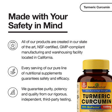 Turmeric Curcumin with Black Pepper Extract 1500mg Highest Potency High Absorption Joint & Healthy Inflammatory Support with 95% Curcuminoids 120 Veggi Capsules (120 Count)