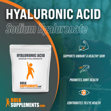 BulkSupplements Hyaluronic Powder - Hyaluronic Supplements for Skin and Joints - 200mg of Pure Hyaluronic - Hyaluronic Food Grade (25 Grams - 0.88 oz)