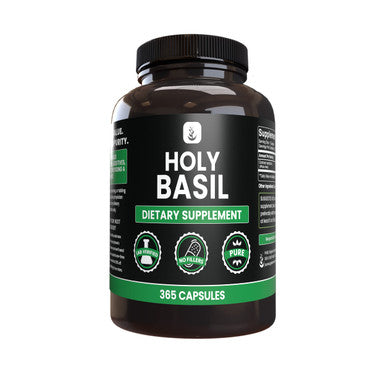 PURE ORIGINAL INGREDIENTS Holy Basil (365 Capsules) No Magnesium Or Rice Fillers, Always Pure, Lab Verified