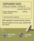Herbamama Motherwort Capsules â€“ Natural Menopause Supplements For Women â€“ 1200Mg Motherwort Herb Powder Per Serving For Women'S Mood & Calm Support â€“ Vegan Non-Gmo â€“ 50-Day Supply