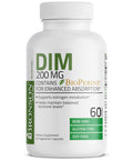 Bronson Dim Supplement 200 Mg Diindolymethane With Bioperine For Enhanced Absorption, Estrogen Metabolism & Maintains Balanced Hormone Levels, 60 Vegetarian Capsules