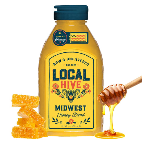 Local Hive Clover Raw & Unfiltered ÃƒÂ¢Ã¢â€šÂ¬Ã¢â‚¬Å“ 16 oz | 100% Pure U.S. Honey | Natural Sweetener Sourced from American Bees & Beekeepers | Premium Clover Flavor | Ideal for Tea, Baking & Cooking
