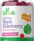 Elderberry Gummies For Kids | 120 Count | Zinc And Vitamin C | Natural Berry Flavor | Vegan, Non-Gmo, And Gluten Free | By Lil' S