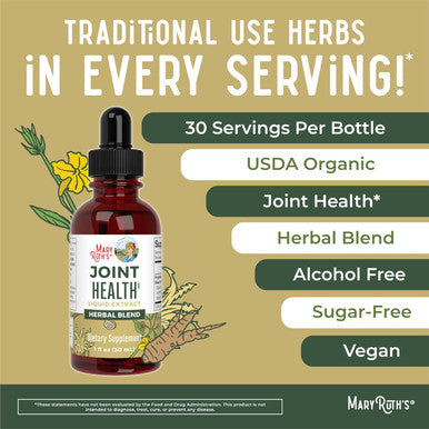 Maryruth Organics Joint Health Liquid Drops & Turmeric Gold Drops | USDA Organic & Clean Label Project Verified | Vitamins for Joint Immune Digestive Support | Vegan Non-GMO Gluten