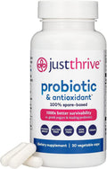 Just Thrive Probiotic & Antioxidant Supplement - 100% Spore-Based Digestive And Immune Support - Gluten 30 Caps