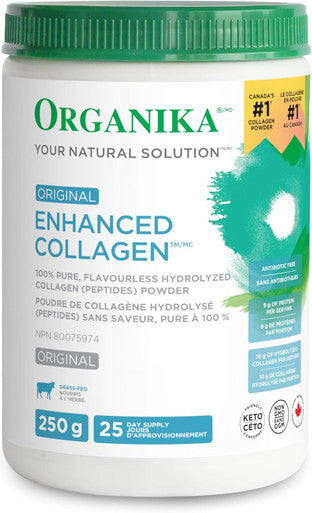 Organika Enhanced Collagen Boost With Mct Oil Powder And Vanilla - 150G & Enhanced Collagen Peptides Protein Powder For Healthy Hair, Skin, Nails