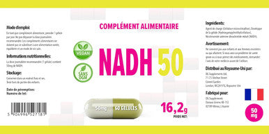Hepatica Nadh 50Mg 60 Vegan Capsules, 3Rd Party Lab Tested, High Strength Supplement, Gluten And Gmo , 60 Count (Pack Of 1)