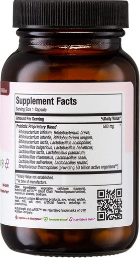 Maxi Health Probiotic Plus Ultimate Prebiotic Advanced Live Probiotics Formula - 50 Billion Live Active Probiotic - 15 Strains - Ultra Protection - Active Pro-50-30 Count
