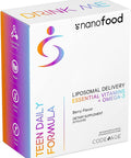 Codeage Multivitamins For Teens Liquid Vitamin C for Teenagers Vitamin A B6 B12 D3 E For Kids Biotin Zinc Omega-3 Folate Liposomal Vitamins Supplement One Daily Sachet Vegan Non-GMO 30 Pouches