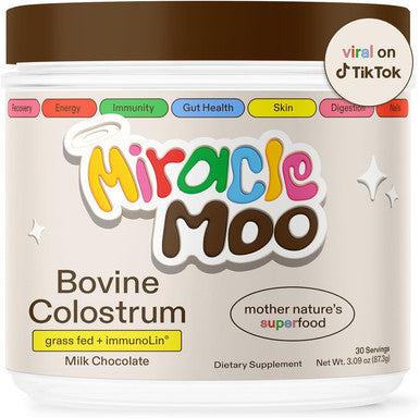 Miracle Moo Colostrum Supplement Chocolate Flavored + Electric Frother