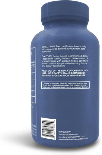Terra Health Essentials Nad+ - Cellular Energy, Metabolic Repair, Healthy Aging Of Heart, Brain & Muscle - All Natural, 30 Day Supply