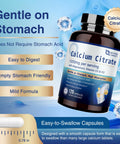 NATURE TARGET Calcium Citrate 1200mg 120 Capsules Healthy Bone and Immune Support High Absorption Cal Citrate for Women and Men Gentle on Digestion Gluten Free