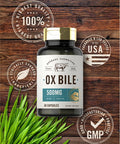 Carlyle Ox Bile Supplement | 500mg | 60 Capsules | Digestive Enzyme | Non-GMO & Gluten | by Herbage Farmstead