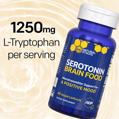 Serotonin W/ L Tryptophan Rholiola Mood Support Serotonin Supplement Promotes Positive Mood Calmness Increased Energy Happy Mood Brain Support Supplement 60Ct