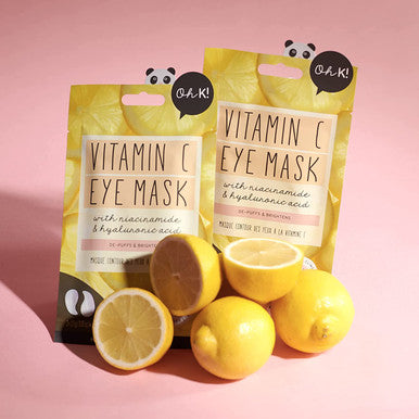 Oh K Brightening and Cooling Eye Mask for Puffy Eyes, Packed with Hyaluronic Acid and Vitamin C, Vegan and Cruelty Free, 15g