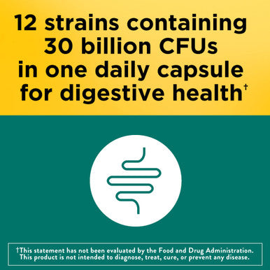 Nature Made Ultra Strength 12 Strain Digestive Probiotics Probiotics For Women And Men 25 Probiotic Capsules 25 Day Supply