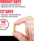 Force Factor Volcano Pre Workout Nitric Oxide Booster Supplement For Men With Creatine And L-Citrulline To Boost And Energy, Help Build Muscle, Better Pump And Workout, 120 Capsules