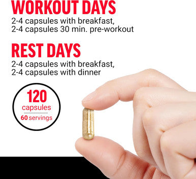 Force Factor Volcano Pre Workout Nitric Oxide Booster Supplement For Men With Creatine And L-Citrulline To Boost And Energy, Help Build Muscle, Better Pump And Workout, 120 Capsules