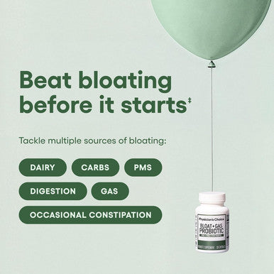 Physician'S Choice Bloat & Gas Probiotic 5-in-1 Proactive Support + Daily Digestion & Gut Health - Herbals Digestive Enzymes Post & Prebiotics - Gas Relief for Adults - Women & Men - 45ct 2-Pack