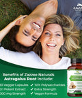 Zazzee Extra Strength Astragalus Root 20:1 Extract, 5000 Mg Strength, 70% Polysaccharides, 180 Vegan Capsules, 6 Month Supply