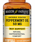 Mason Natural Peppermint Oil 50 mg"Enteric Coated" - Natural Gastrointestinal Comfort, Supports a Healthy Gut, Bowel Soothing Dietary Supplement, 90 Softgels