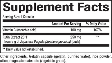 Natural Factors Rutin 250mg A Citrus Bioflavinoid 90 Capsules