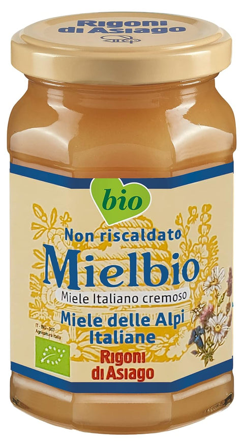 Rigoni Di Asiago Mielbio Italian Raw and Creamy Honey, Orange Blossom, 10.58 Ounce, (Pack of 1)
