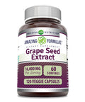 Amazing Formulas Grapeseed Extract 16000Mg Per Serving Veggie Capsules Supplement | 20:1 Extract | Non-Gmo | Gluten Free | Made In Usa (120 Count)