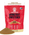 Lakanto Golden Monk Fruit Sweetener with Erythritol, Raw Cane, 5 lb | Raw Cane Sugar Substitute for Coffee, Tea, Baking, Smoothie, Sauce, Marinade, Zero Calorie, Keto, Zero Net Carbs