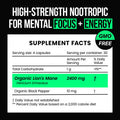 VitaRaw Organic Lions Mane Supplement Capsules 2400 mg Powerful Nootropic Helps Maintain Memory Energy and Mental Clarity Vegan Brain Booster Focus Pills Real Lions Mane Supplement