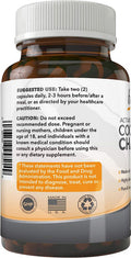 Activated Coconut Charcoal 1200mg, 180 Capsules - Pills for Digestive System, Bloating, Detoxification, Teeth Whitening, Vegan (1bottle)