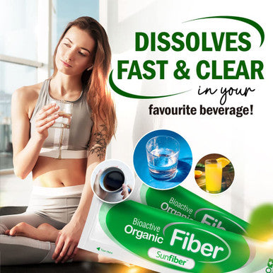 LABO Nutrition Bioactive Organic Fiber Sunfiber Soluble Prebiotic Fiber Supplement Support Healthy Digestive Intestinal Wellness with Partially Hydrolyzed Guar Gum LowFODMAP NonGMO 30 Sachets