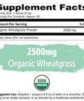 Yuve Organic Wheatgrass Powder, Wheatgrass Juice Powder, Superfood Rich In Vitamins, Antioxidants & Minerals, Non-Gmo & Gluten-Free Wheat Grass Powder, 60 Servs