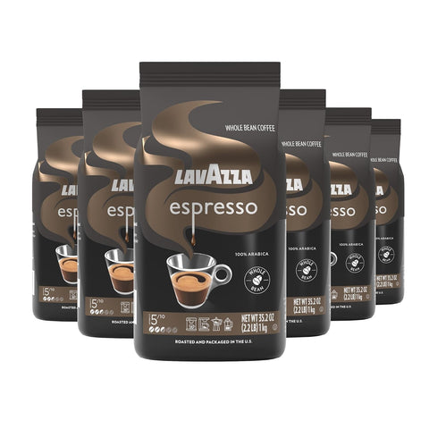 Lavazza Super Crema Whole Bean Coffee, Medium Espresso Roast, Arabica and Robusta Blend, 2.2 lb Bag, Package May Vary (Pack of 1)