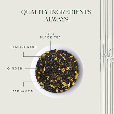 Luxmi Estates Bombay Cutting Chai | 100 gm | Signature India Collection | Assam CTC | Black Tea Collection | Strong Organic Tea | Lemongrass Tea Ginger Cardamom