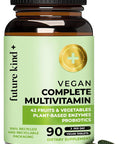 Future Kind Vegan Multivitamins Complete (90Tabs In Recycled Bottle) 42 In 1 Vegan Multivitamins For Women and Men Multivitamin W Enzymes and Probiotics For Digestion Vegan Vitamins W B12 and Zinc