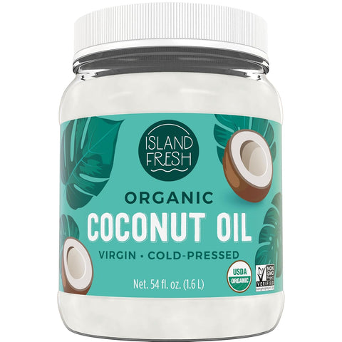 Island Fresh Organic Coconut Oil, Extra Virgin, Cold-Pressed, 54 fl oz ÃƒÂ¢Ã¢â€šÂ¬Ã¢â‚¬Å“ USDA Organic, Non-GMO for Cooking, Baking, Hair and Skin