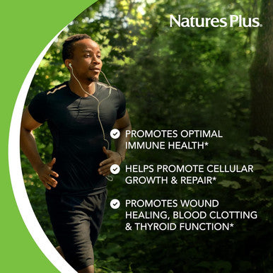 Naturesplus Zinc Tablets - 10 Mg, 90 Vegetarian Supplements - Immune System Supplement For Cellular Growth & Repair - Promotes Healthy Digestion, Metabolism & Vision - Gluten-- 90 Servings