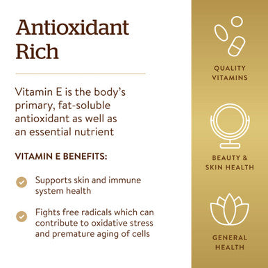 Solgar Vitamin E 268 Mg (400 Iu) 360 Alpha Softgels - Natural Antioxidant Skin & Immune System Support - Naturally-Sourced Vitamin E - Gluten Free Dairy Free - 360 Servings